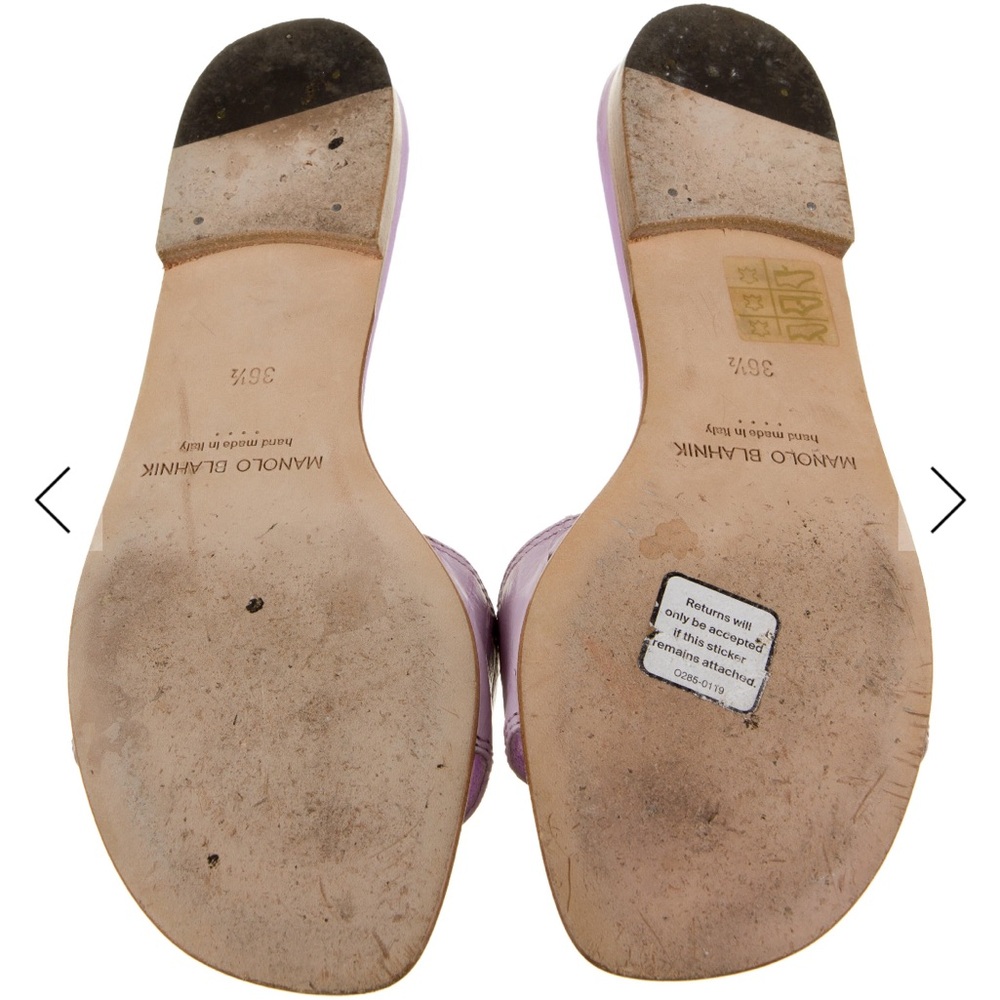 Manolo Blahnik Lavender Sandals - Picture 3 of 3